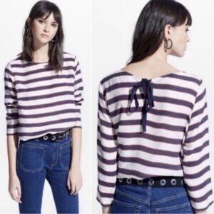 Mango suit collection stripe tie back top